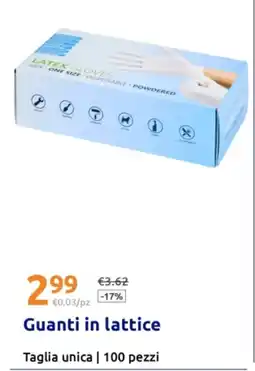 Action Guanti in lattice offerta