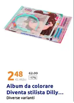 Action Album da colorare Diventa stilista Dilly offerta