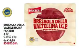 Iperal Bresaola della valtellina igp PANZERI offerta