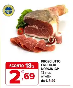 Iperal Prosciutto crudo di norcia igp offerta
