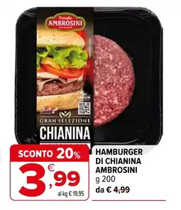 Iperal Hamburger di chianina ambrosini offerta