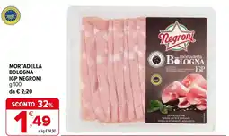 Iperal Mortadella bologna igp NEGRONI offerta