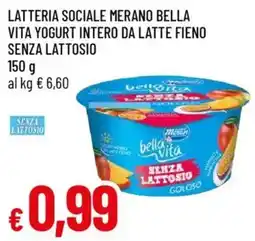 IperFamila Latteria sociale merano bella vita yogurt intero da latte fieno senza lattosio offerta