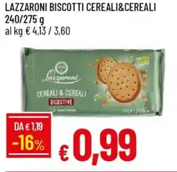 IperFamila Lazzaroni biscotti cereali&cereali offerta