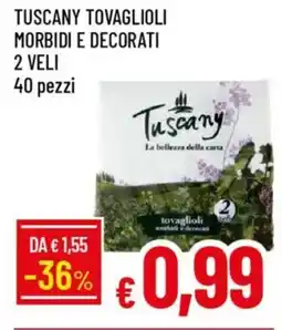 IperFamila Tuscany tovaglioli morbidi e decorati offerta