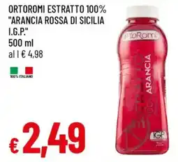 IperFamila Ortoromi estratto 100% "arancia rossa di sicilia i.g.p." offerta