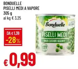 IperFamila Bonduelle piselli medi a vapore offerta