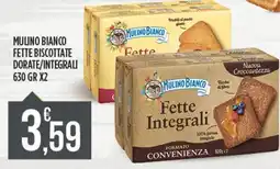 Euroesse Mulino bianco fette biscottate dorate/integrali offerta