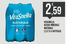 Euroesse Vitasnella acqua minerale naturale offerta