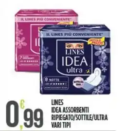 Euroesse Lines idea assorbenti ripiegato/sottile/ultra offerta