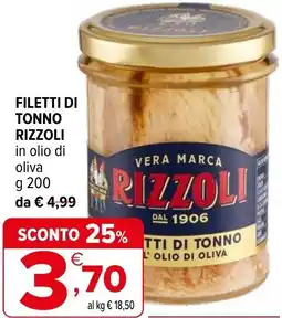 Iperal Filetti di tonno RIZZOLI offerta