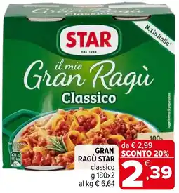 Iperal Gran ragù STAR offerta