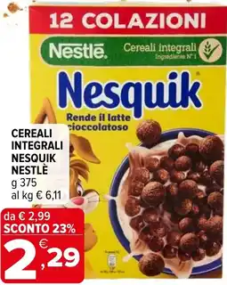 Iperal Cereali integrali nesquik NESTLÈ offerta