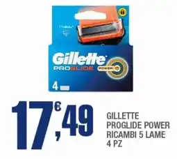 Splendidi e Splendenti Gillette proglide power ricambi 5 lame offerta