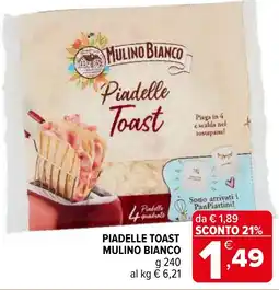 Iperal Piadelle toast MULINO BIANCO offerta