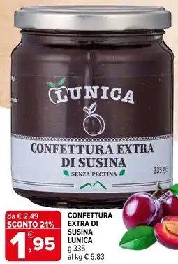 Iperal Confettura extra di susina LUNICA offerta