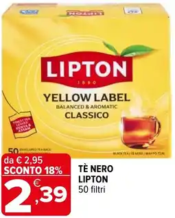 Iperal Tè nero LIPTON offerta