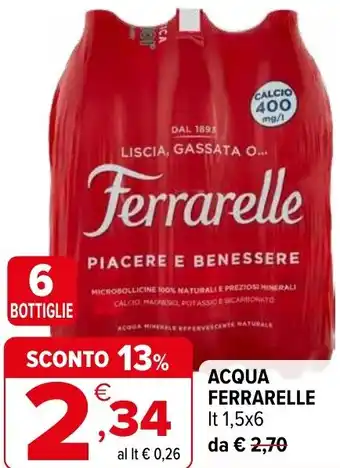 Iperal Acqua ferrarelle offerta