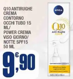 Splendidi e Splendenti Nivea Q10 antirughe crema contorno occhi tubo/ power crema viso giorno/ notte spf15 offerta