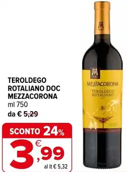 Iperal Teroldego rotaliano doc MEZZACORONA offerta