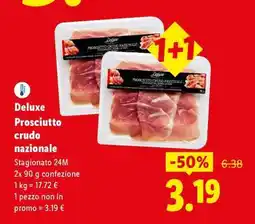 Lidl Deluxe Prosciutto crudo nazionale offerta