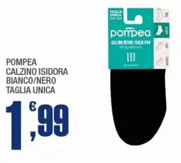 Splendidi e Splendenti Pompea calzino isidora bianco/nero taglia unica offerta