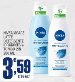Splendidi e Splendenti Nivea visage latte detergente idratante/+ tonico 2in1 offerta