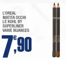 Splendidi e Splendenti L'oreal matita occhi le kohl by superliner offerta