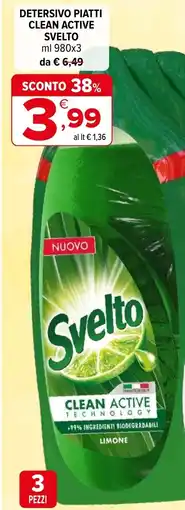 Iperal Detersivo piatti clean active SVELTO offerta