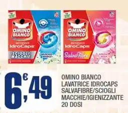 Splendidi e Splendenti Omino bianco lavatrice idrocaps salvafibre/sciogli macchie/igienizzante offerta