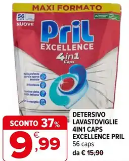 Iperal Detersivo lavastoviglie 4in1 caps excellence PRIL offerta