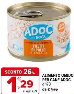 Iperal Alimento umido per cane ADOC offerta