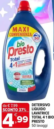Iperal Detersivo liquido lavatrice total 4 1 BIO PRESTO offerta