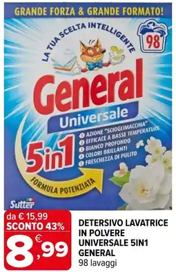Iperal Detersivo lavatrice in polvere universale 5in1 GENERAL offerta
