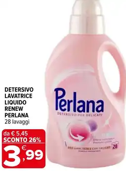 Iperal Detersivo lavatrice liquido renew PERLANA offerta