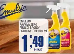 Splendidi e Splendenti Emulsio ravviva zero pulisci bagno/ sgrassatore offerta