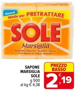 Iperal Sapone marsiglia SOLE offerta