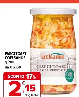 Iperal Farci toast COELSANUS offerta