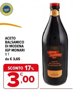Iperal Aceto balsamico di modena igp monari offerta