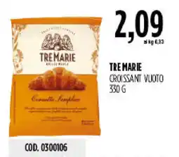 Carico Cash & Carry Tre marie croissant vuoto offerta