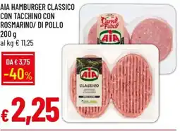 IperFamila Aia hamburger classico con tacchino con rosmarino/ di pollo offerta