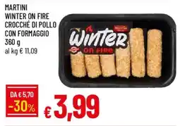 IperFamila Martini winter on fire crocché di pollo con formaggio offerta