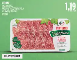 Carico Cash & Carry Citterio tagliofresco prosciutto cotto/napoli milano/guanciale offerta
