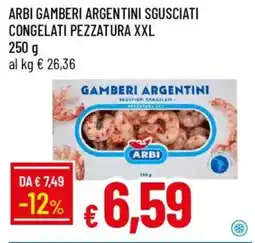IperFamila Arbi gamberi argentini sgusciati congelati pezzatura xxl offerta