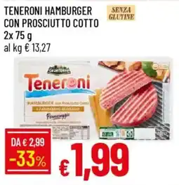 IperFamila Teneroni hamburger con prosciutto cotto offerta