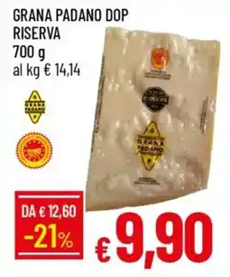 IperFamila Grana padano dop riserva offerta