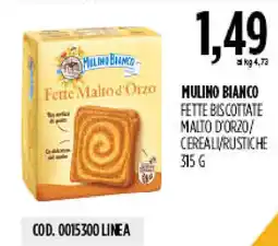 Carico Cash & Carry Mulino bianco fette biscottate malto d'orzo/ cereali rustiche offerta