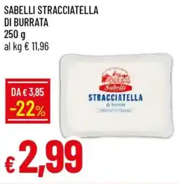 IperFamila Sabelli stracciatella di burrata offerta