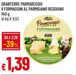 IperFamila Granterre parmareggio 8 formaggini al parmigiano reggiano offerta