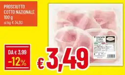 IperFamila Prosciutto cotto nazionale offerta